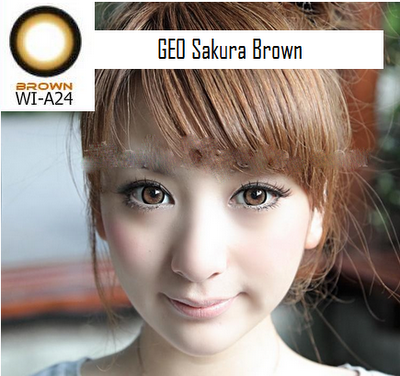 softlens geo sakura brown