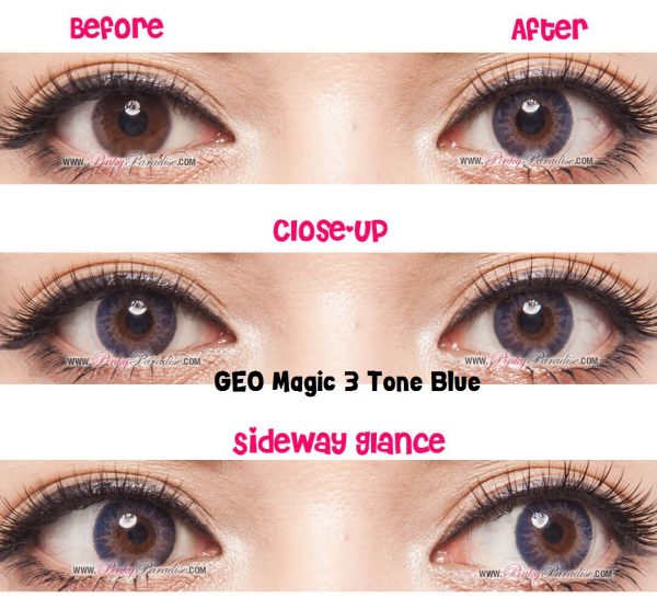 softlens geo magic 3 tone blue