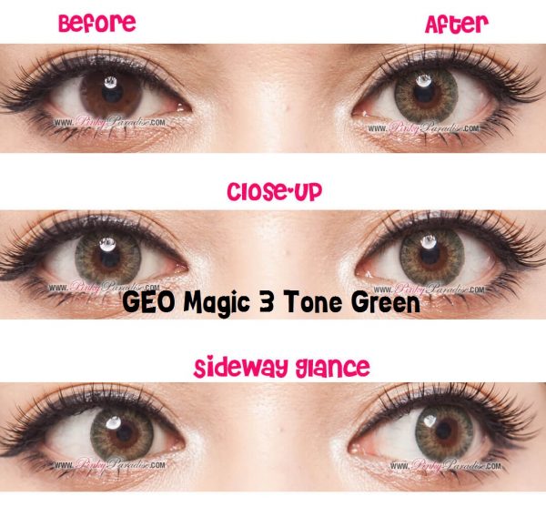 softlens geo magic 3 tone green