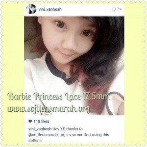 testimoni softlens barbie princess lace brown