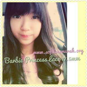 testimoni softlens barbie princess lace green