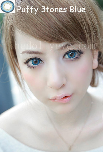 softlens puffy 3 tones blue