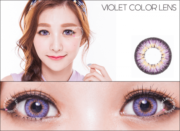 softlens puffy 3 tones violet