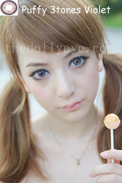  puffy 3 tones violet softlens