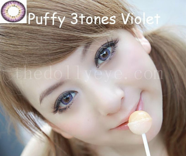 softlens puffy 3 tones violet