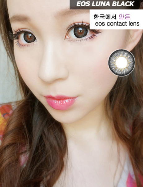 eos luna black softlens hitam bermotif