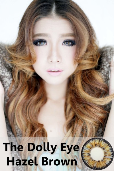 softlens dolly eye glamour hazel softlens coklat diameter besar