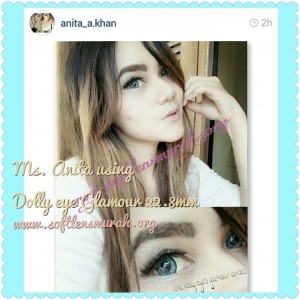 testimoni softlens dolly eye glamour turquise blue