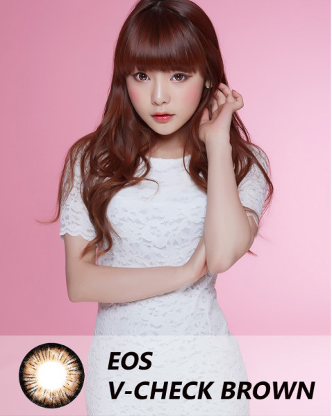 softlens eos v-check brown