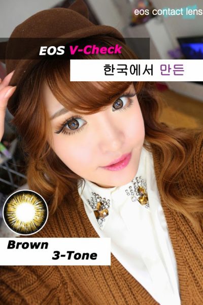 eos v-check brown softlens