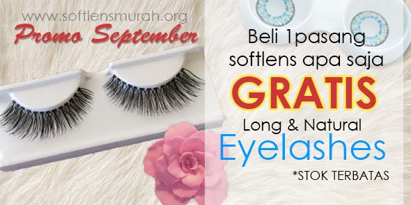promo september buy 1 pair softlens all type, get free eyelashes
