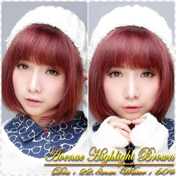 softlens avenue highlight brown lens