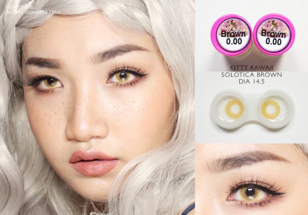 softlens kitty kawaii solotica brown