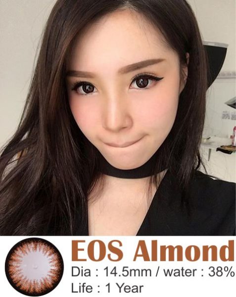 softlens eos almond brown