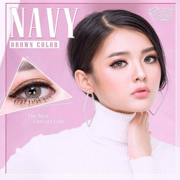 kitty kawaii softlens navy brown