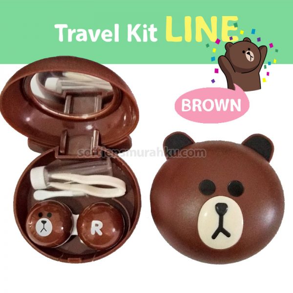 travel kit line brown