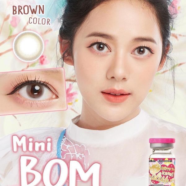 kitty kawaii mini bom brown softlens