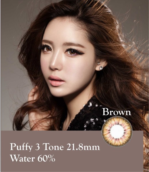 puffy brown softlens