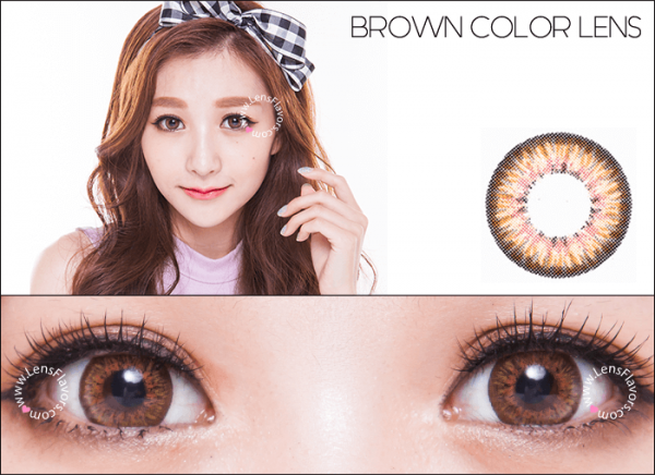 softlens puffy 3 tones brown