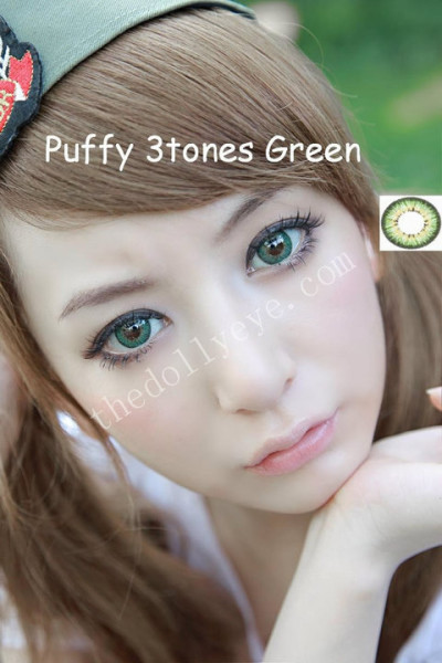 softlens puffy 3 tones green