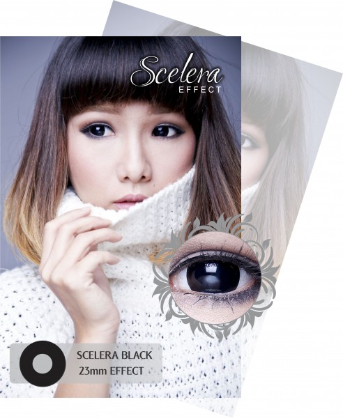 softlens warna hitam sclera black 