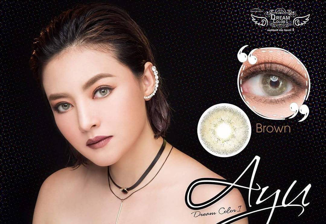 softlens dreamcolor ayu brown softlens coklat terang tanpa ring